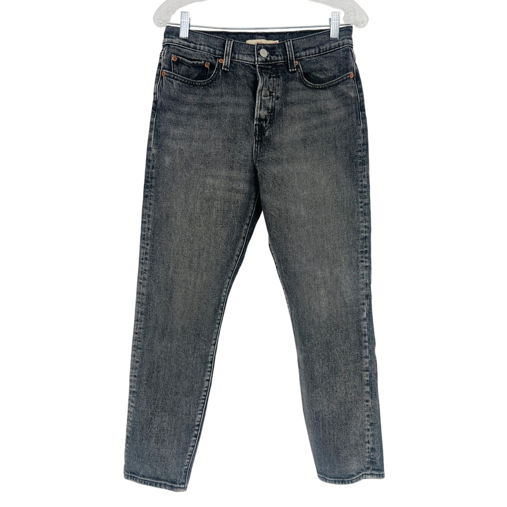 Levis Wedgie Icon Fit Jeans Women 28 Gray Better Weathered High Rise Ankle Denim